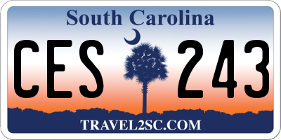 SC license plate CES243