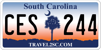SC license plate CES244