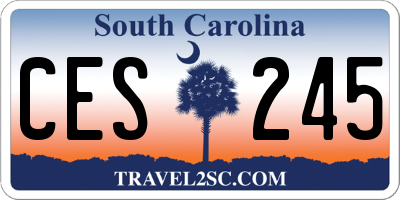 SC license plate CES245