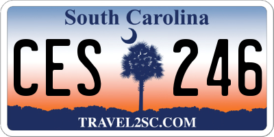 SC license plate CES246