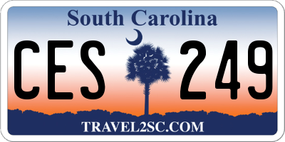 SC license plate CES249