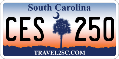 SC license plate CES250
