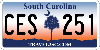 SC license plate CES251