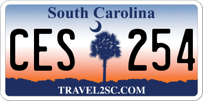 SC license plate CES254