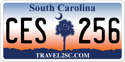 SC license plate CES256
