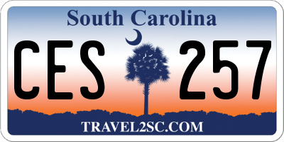 SC license plate CES257