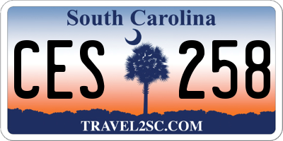 SC license plate CES258