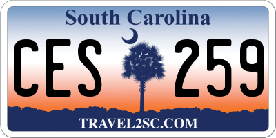 SC license plate CES259