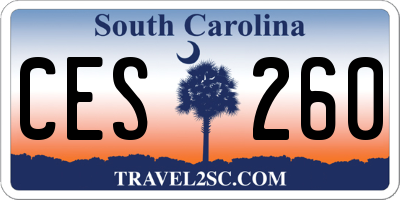 SC license plate CES260