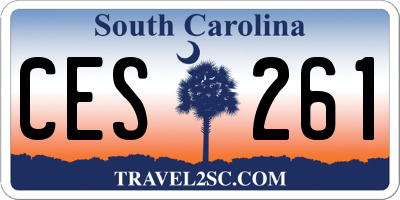 SC license plate CES261
