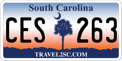 SC license plate CES263