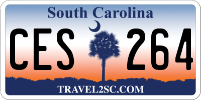 SC license plate CES264