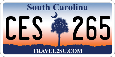 SC license plate CES265