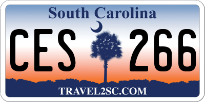SC license plate CES266