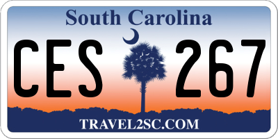 SC license plate CES267