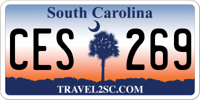 SC license plate CES269