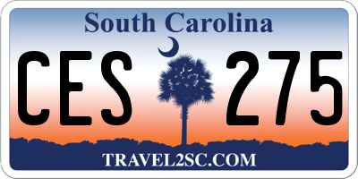 SC license plate CES275