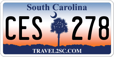 SC license plate CES278