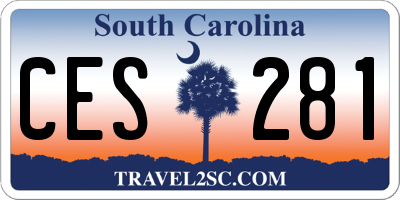 SC license plate CES281