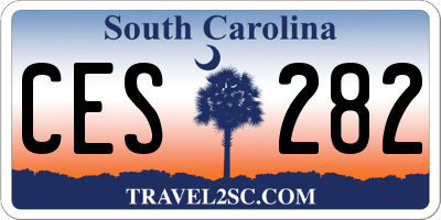SC license plate CES282