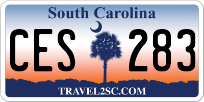 SC license plate CES283