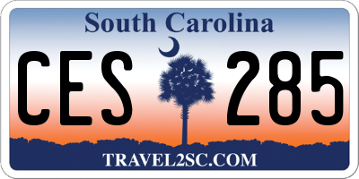 SC license plate CES285