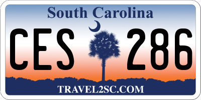 SC license plate CES286