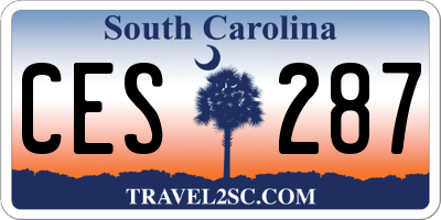 SC license plate CES287
