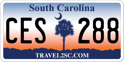 SC license plate CES288