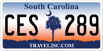SC license plate CES289