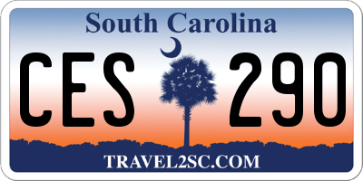 SC license plate CES290