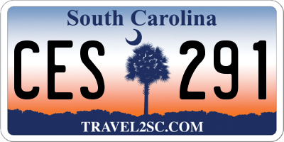 SC license plate CES291