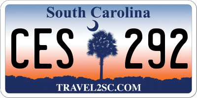 SC license plate CES292