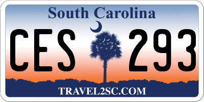 SC license plate CES293