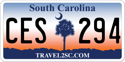 SC license plate CES294