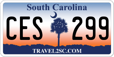 SC license plate CES299