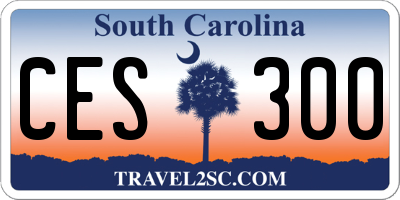 SC license plate CES300