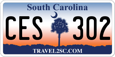 SC license plate CES302