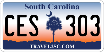 SC license plate CES303