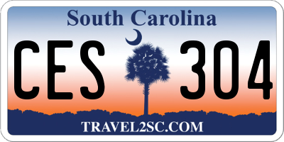 SC license plate CES304