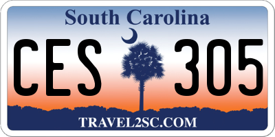 SC license plate CES305
