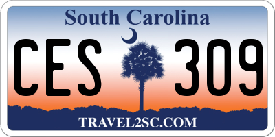 SC license plate CES309