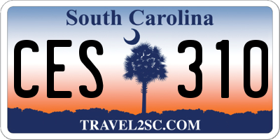 SC license plate CES310