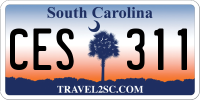 SC license plate CES311