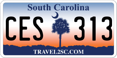SC license plate CES313