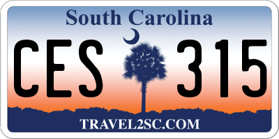 SC license plate CES315