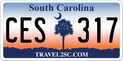 SC license plate CES317