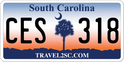 SC license plate CES318