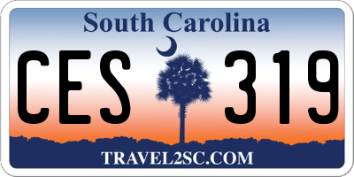 SC license plate CES319