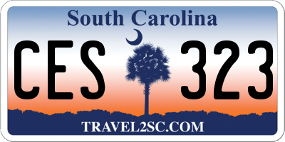 SC license plate CES323